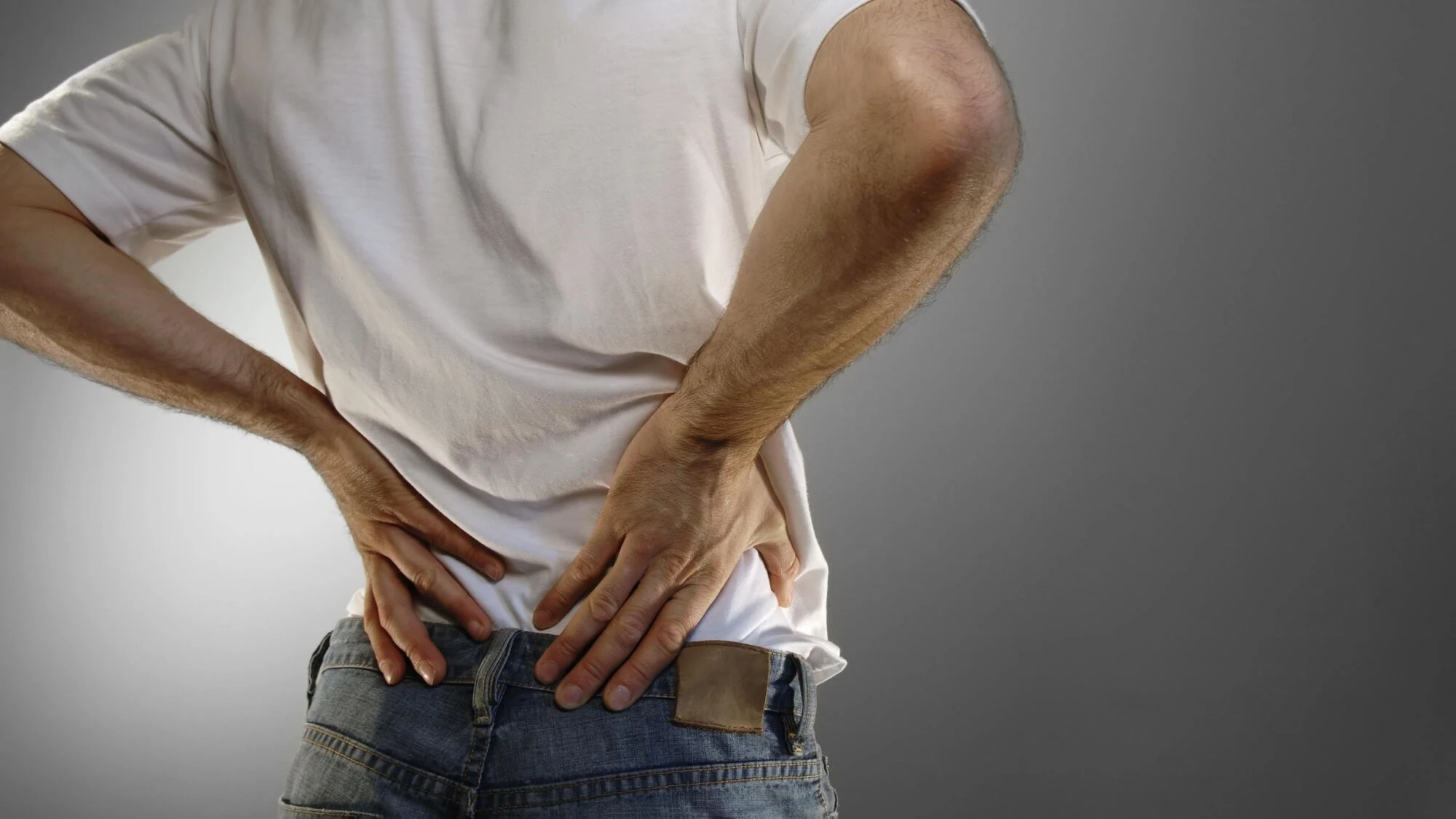 Man with aching back